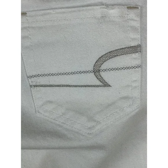American Eagle Jeans Women Size 2 “Reel Flare” White AE77 Low Rise Flare EUC - Picture 5 of 14